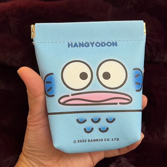 Sanrio Hangyodon Wallet Case Bag Coin Purse Organizer Travel Cosmetic Makeup New - Picture 1 of 9